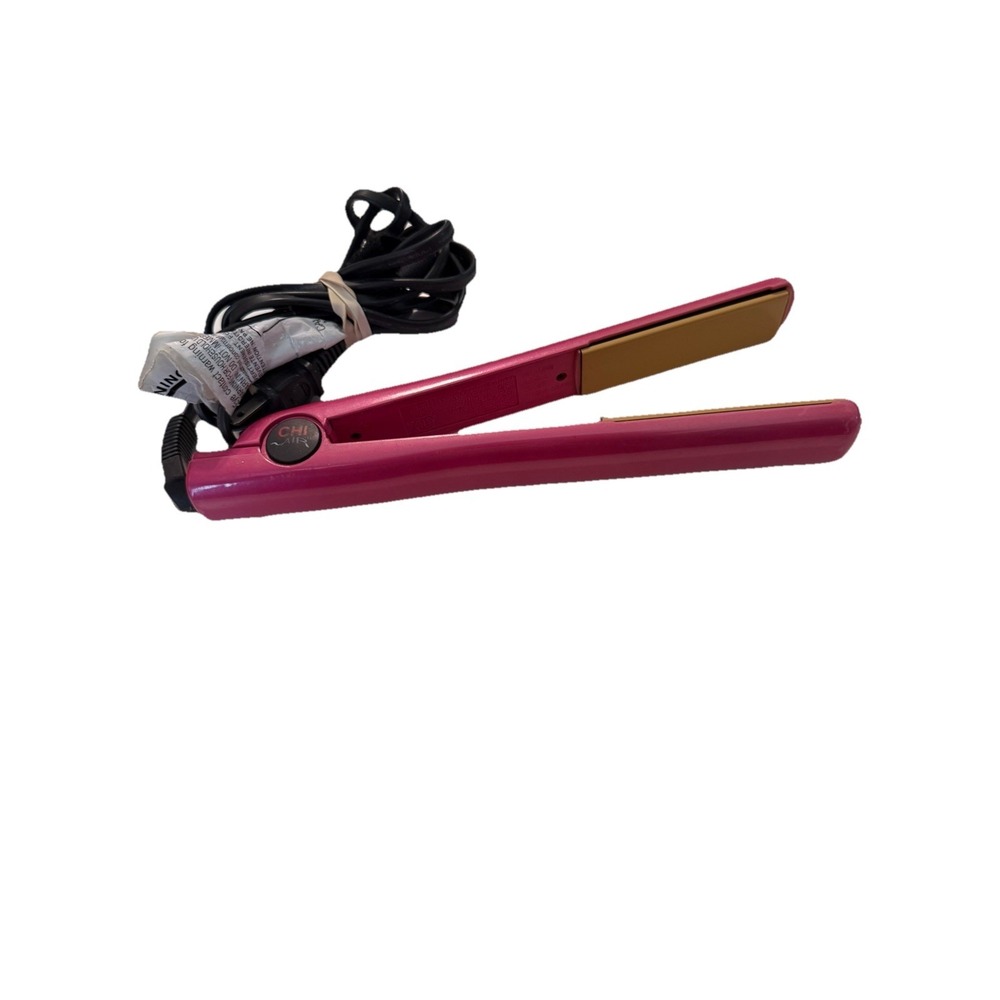 Chi Air Hair Straightener Ceramic Flat Iron 1" Metallic Hot‎ Pink EUC